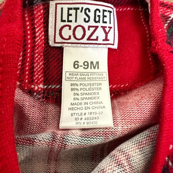 Lets Get Cozy Baby 6-9 Months Christmas 2pc Soft Plaid Pajama Set
Ultra soft - Picture 2 of 5